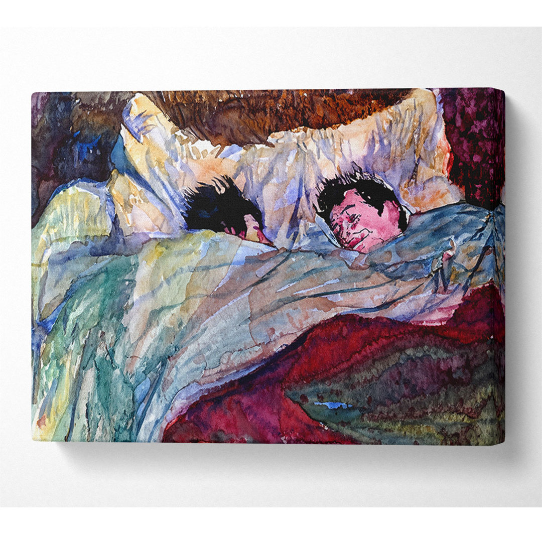 Toulouse Lautrec Schlafende Leinwand Aquarell