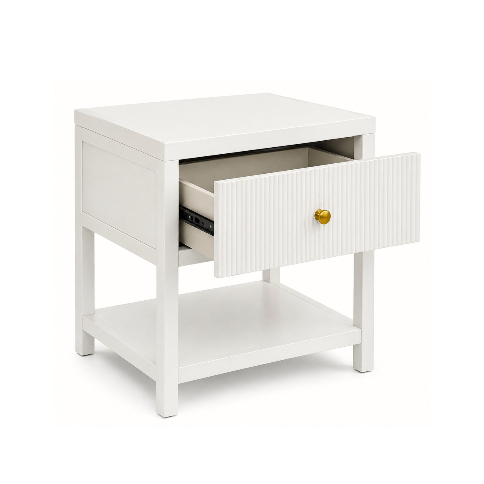 19'' W Solid Wood + MDF Nightstand