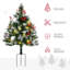 Arbre de Noël artificiel pré-éclairé pour hall d'entrée d'extérieur 2,5 pi / 30 po HOMcom