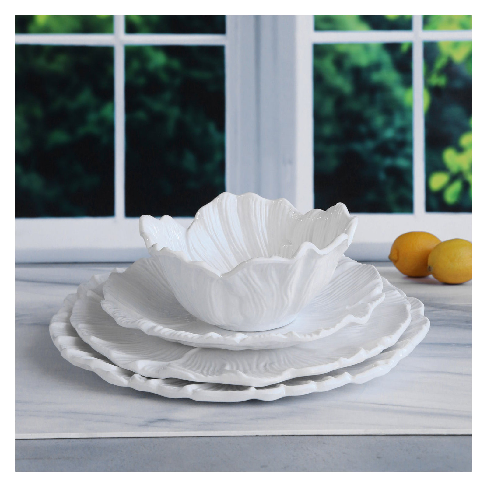 Vida Melamine Lettuce Salad Plate