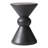 Jillayne 13" Wide Round Fiberstone Hourglass Side Table – Geometric Accent Table with Center Sphere for Living Room or Patio-1801248620