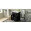 Meuble-lavabo de 24 pouces avec lavabo en céramique, 1 porte à fermeture en douceur, 2 tiroirs à fermeture en douceur et 2 supports de rangement sur la porte