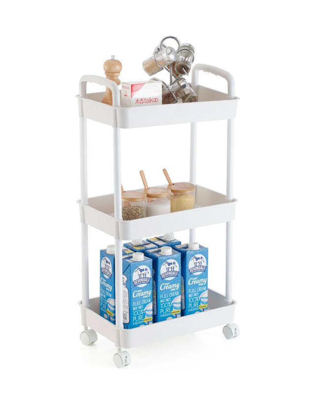 Gentner Serving Cart, White