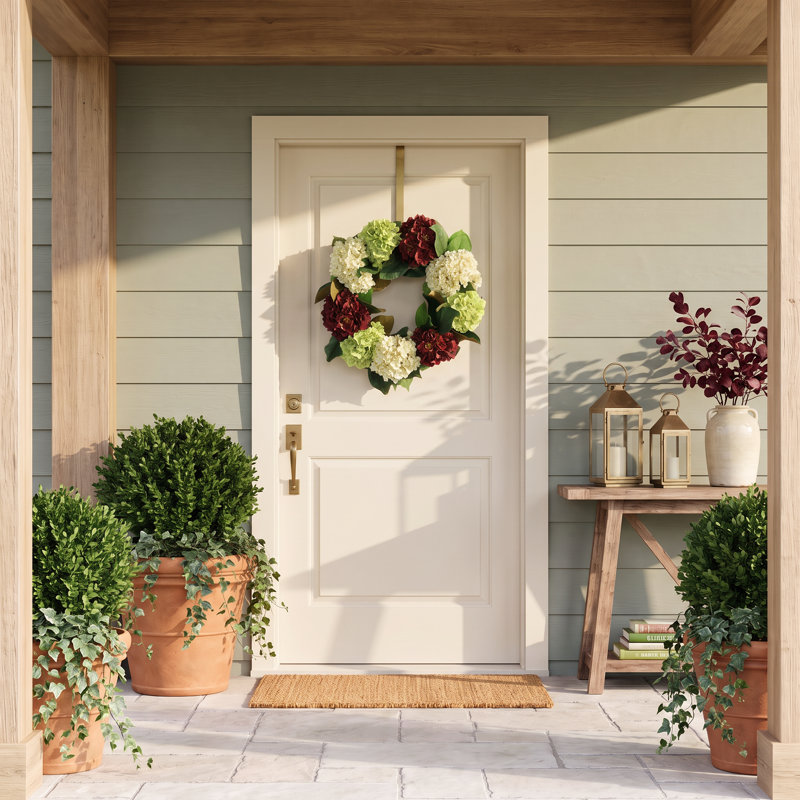 24" Hydrangea & Magnolia Wreath
