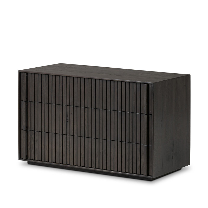 Leo 3 - Drawer Nightstand, Smoked Black
