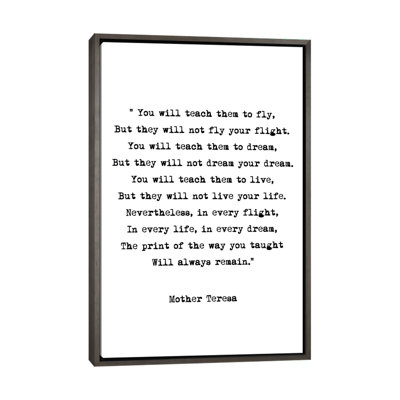 " Dream - Mother Theresa Quote "