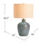 Lampe de table 26,5 po bleu clair / brun clair Haimford