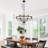 Vinesh 6 - Light Height Adjustable Rustic Golden Metal Chandelier-1105520790