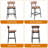 Modern Curved Back Upholstered Counter Stool-266403264