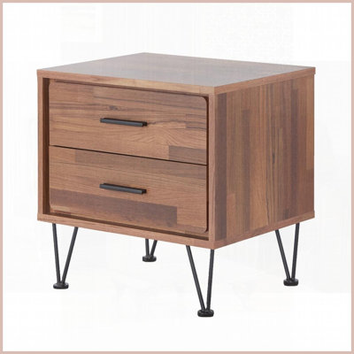 Stylish White 2-Drawer Coffee Table with Hairpin Legs, Space-Saving Storage for Living Room
