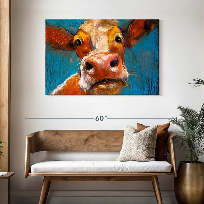 Brampt Yellow Cow, 30" H x 45" W