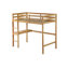 Lit mezzanine simple Ayce avec bureau et garde-corps, bois d'hévéa Ayce-115675305