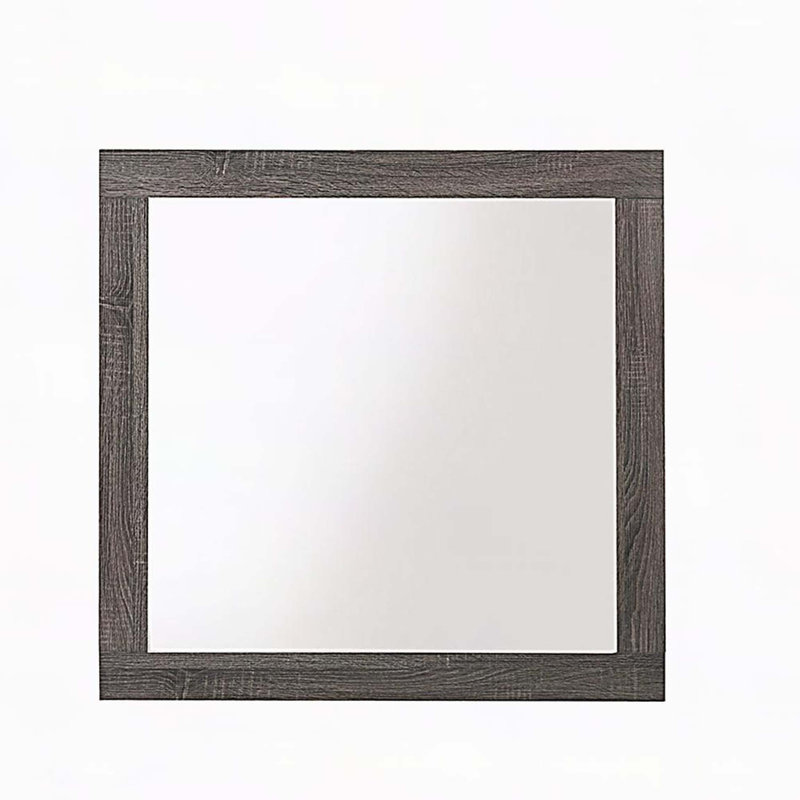 Miroir Mari, 35 po x 35 po, Gris clair, Carrée