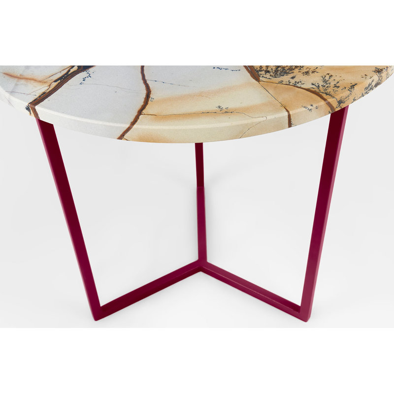 Aicia Frame End Table, Red