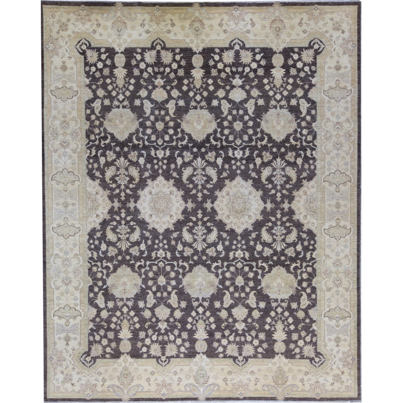 Ziegler Hand-Knotted High-Quality Brown and Beige Area Rug