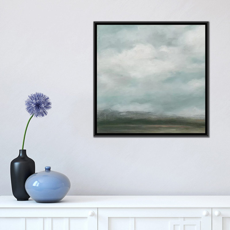 «Cloud Mist I» par Ethan Harper - Estampe numérique sur toile tendue avec châssis, H 26 po x l 26 po x P 1,5 po, Pas de tapis