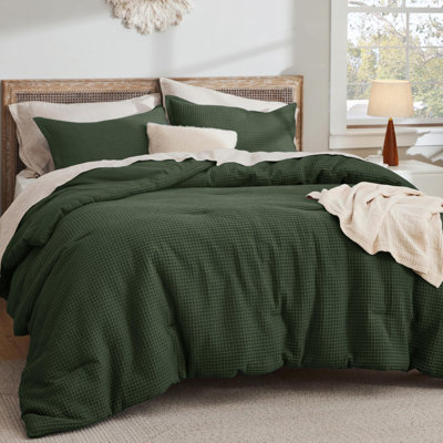 Bedsure Waffle Comforter Set
