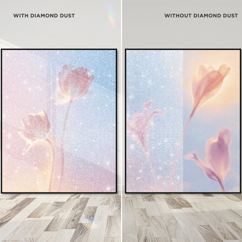 Iridescent Spring Set Floral & Botanical Canvas Print by Oliver Gal, Black Frame, 16 x 20, 37"H x 46"W, Black Floater Frame