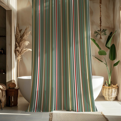 Bohemian Striped Shower Curtain