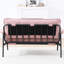 53 po rose, coussin en éponge et mélange de tissu, structure en métal, utilisation de pouce rose avec mélange, conception à boutons, structure en métal pour une assise élégante-1884171229