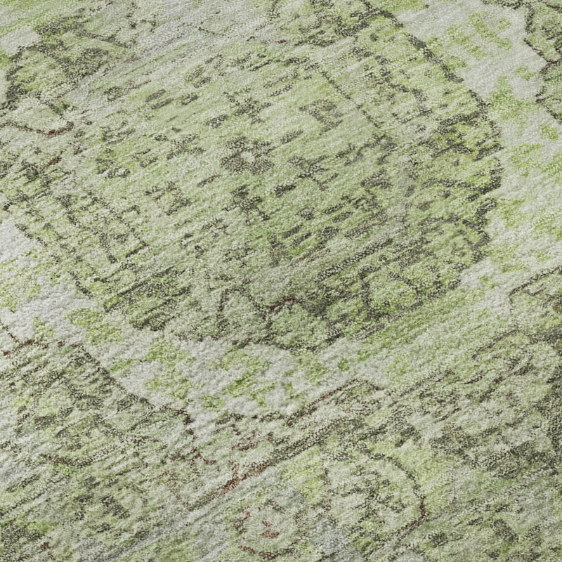 Tapis à bordure lavable à la machine de qualité supérieure AMF1740, Rond 8 pi