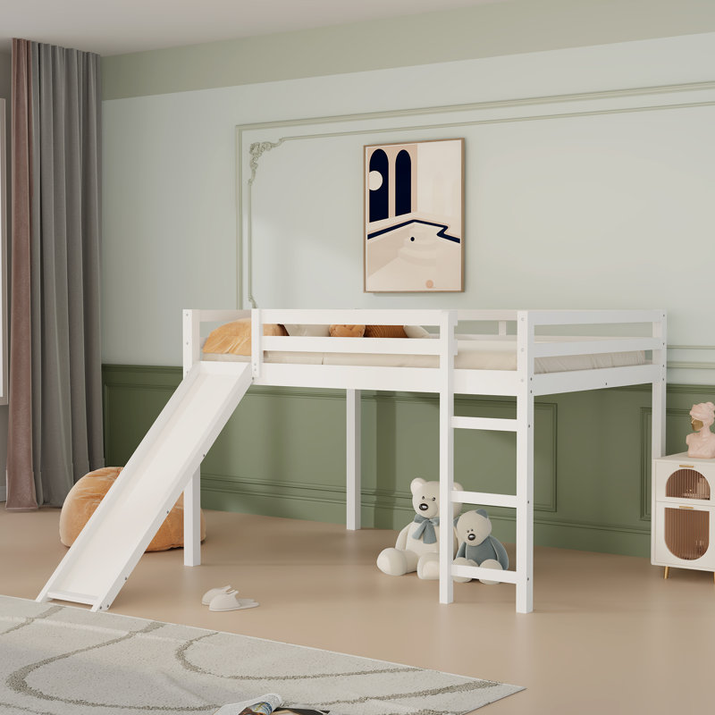 Lit mezzanine double Pasuruan par Harriet Bee, Blanc