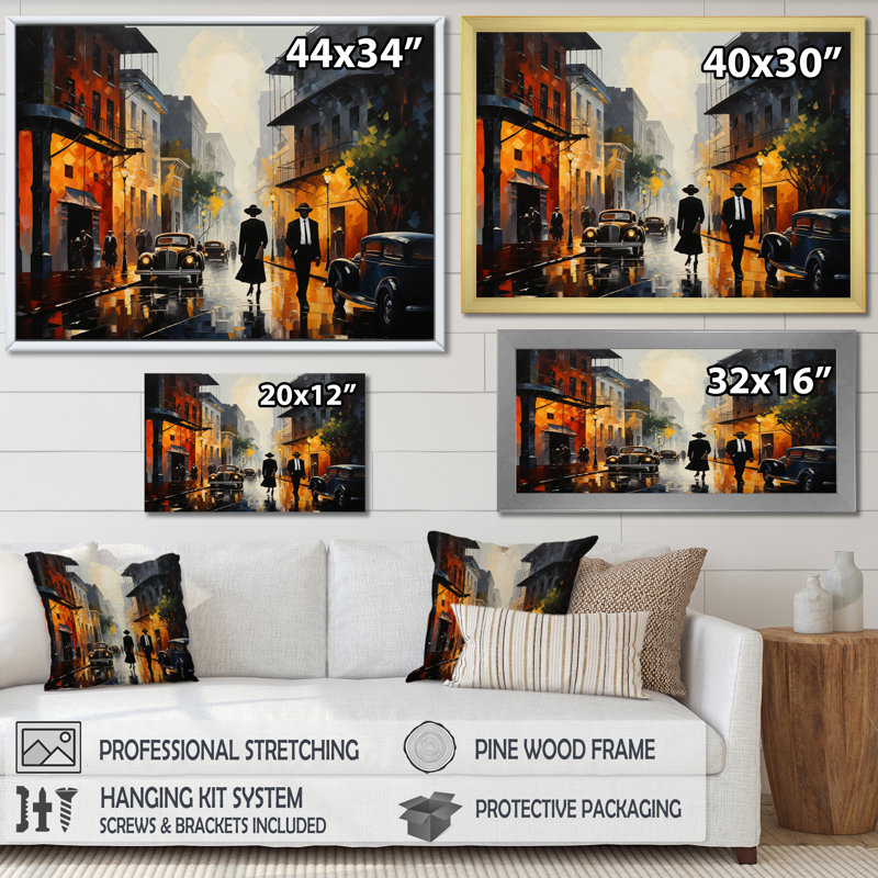 Jazz Harlem Renaissance VI - Print, Wrapped Canvas, 16" H x 32" W x 1" D