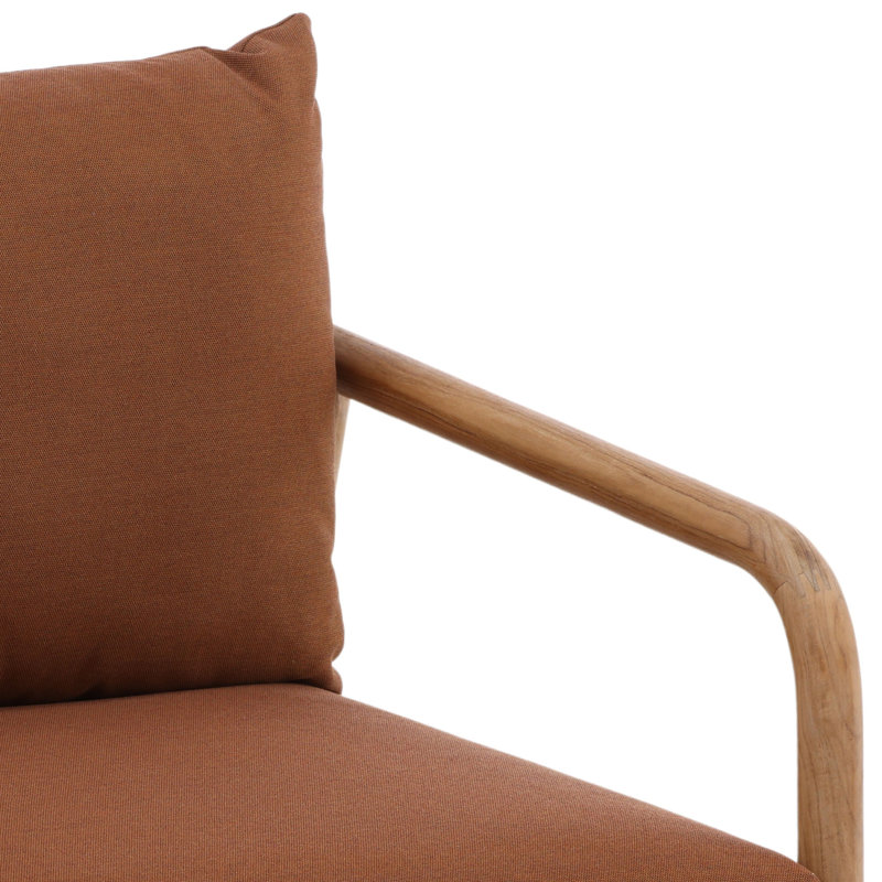 Aimee Teak Wood Outdoor Occasional Chair, Sienna