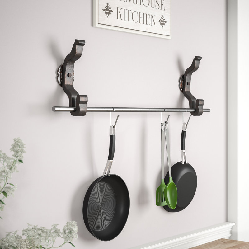 Steel Straight Wall Mounted Pot Rack