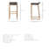 Barlow Counter Stool with Metal Frame