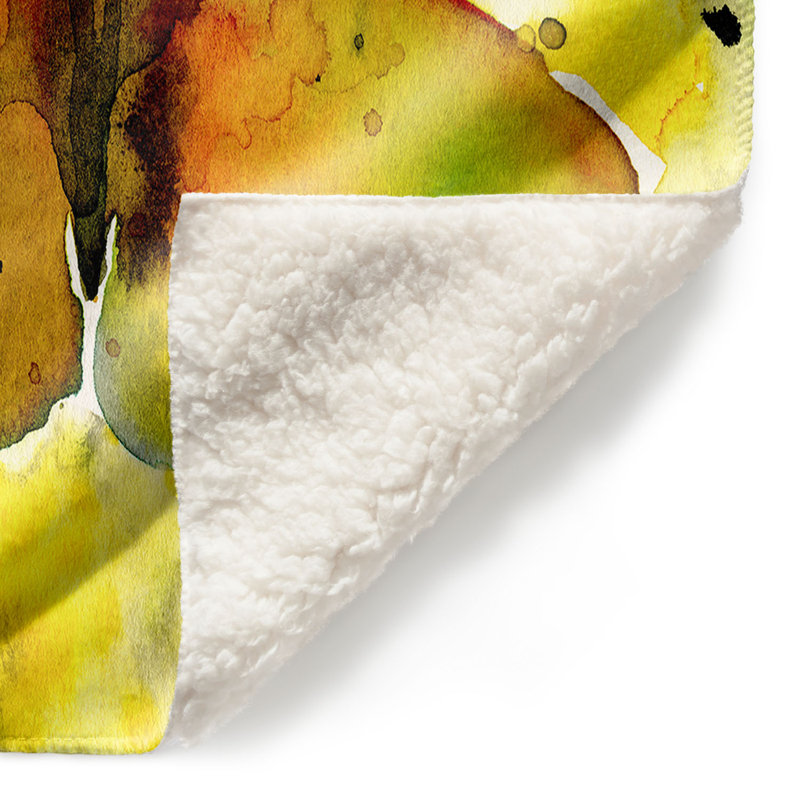 Couverture sherpae douce 32 de papillon aquarelle, l 51 po x L 60 po
