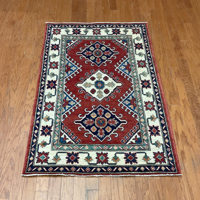  Handmade Kazak Wool Rug