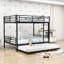 Lit superposé double au-dessus de double avec lit gigogne simple-1162892187