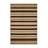 Washable Beige Chocolate Brown Striped Area Rug-1205681380