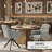 Simple Solid   Dining Chair with Armrests-1599268067