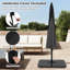 290 cm W X 290 cm D Octagonal Tilt Cantilever Parasol with Crank Lift-208343473