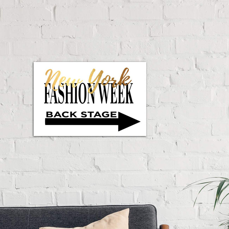 Fashion Week NY Gold by Amanda Greenwood - Wrapped Canvas Print, 152.5 cm H x 101.5 cm W