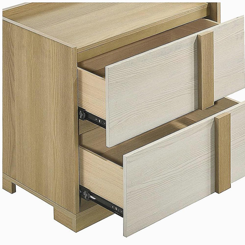 Table de chevet 2 tiroirs Lincoln Natural