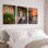 Ensemble de 3 tableaux sur toile représentant des scooters de rue, parfaits pour la décoration du salon, de la chambre ou de la maison.