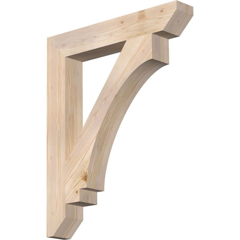 5 1/2"W x 36"D x 44"H Imperial Slat Smooth Bracket, Douglas Fir, Douglas Fir, 44" H x 5.5" W x 36" D