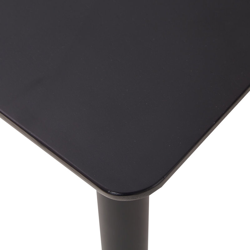 Table de salle à manger en bois massif de 47,2 po, mobilier de maison moderne, Noir