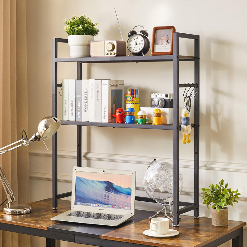 Office Desktop Rack Storage Rack Computer Storage Rack Adjustable Desk Bookshelf Display Rack