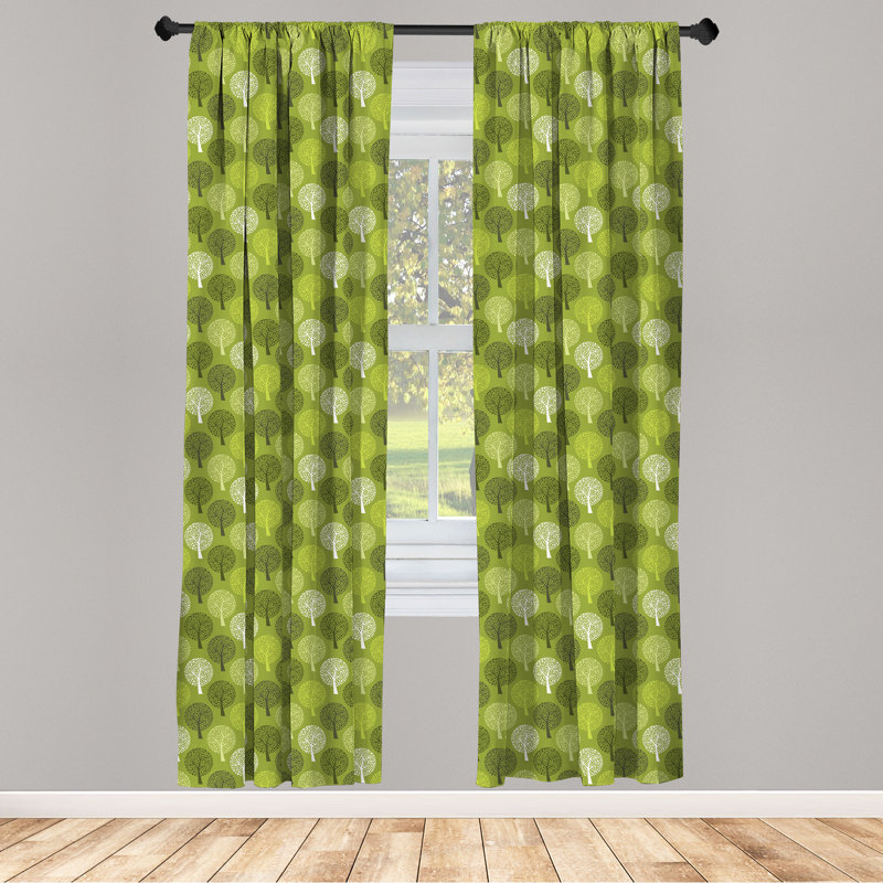 Ambesonne, rideaux à 4 panneaux, motifs d'arbres abstraits, L 56 po x L 84 po