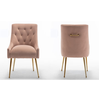 Baudel 19.6'' H Tufted Velvet Upholstered Side Chair