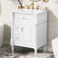 Meuble-lavabo autoportant de 24 po avec lavabo en céramique et rangement réglable-484043794-484043795