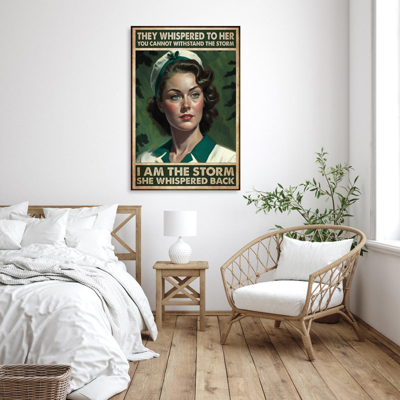 Infirmière «I Am The Storm» - graphique 1 pièce «A Nurse I Am The Storm», H 20 po x l 16 po x P 1,25 po