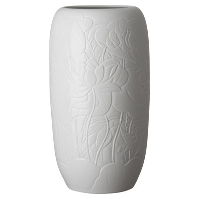 Grand vase de plancher Lotus Engrave
