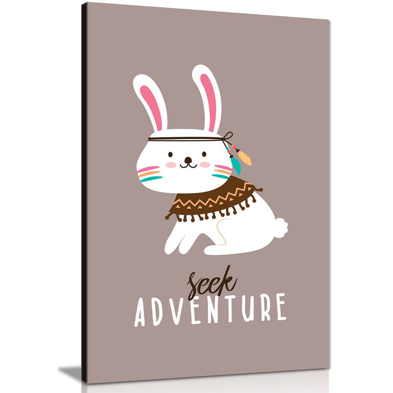 Cherokee Rabbit Adventure - Wrapped Canvas Print, 76cm H x 51cm W