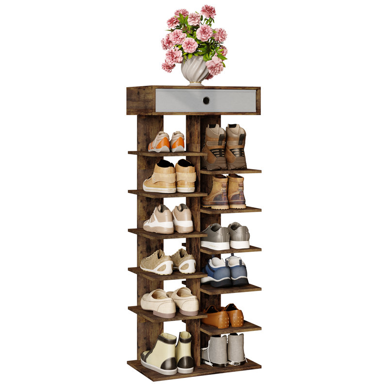 Negaunee 12 Pair Shoe Rack