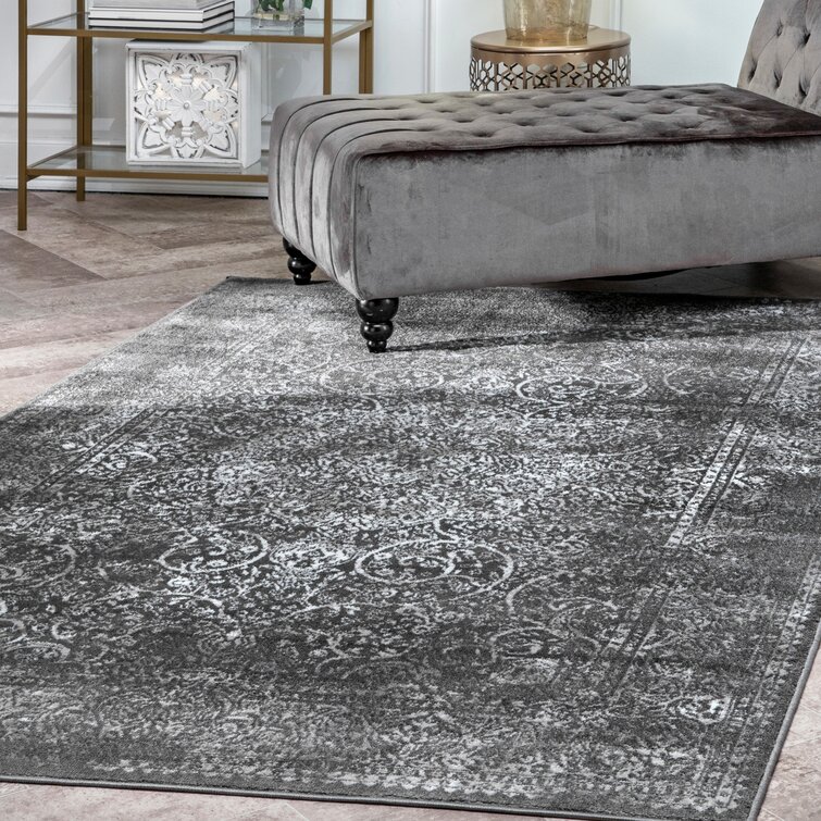 Shipley Oriental Dark Gray Area Rug